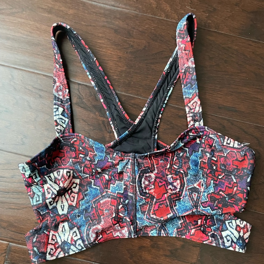 Beach Riot Print Workout top/bra